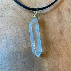 Crystal Quartz Wire Wrapped Necklace